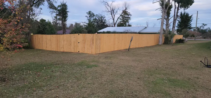 Finished privacy fence